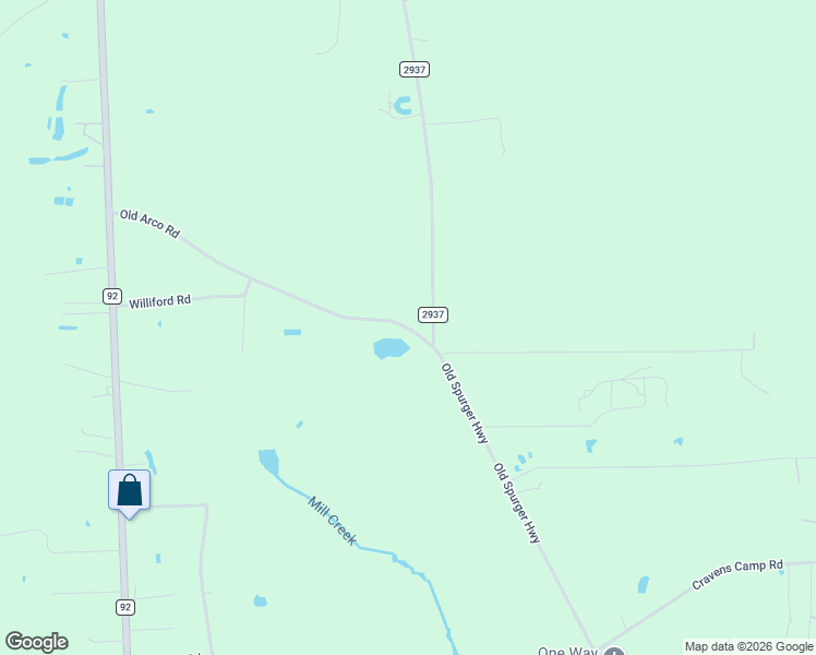 map of restaurants, bars, coffee shops, grocery stores, and more near Old Arco Road in Hardin County