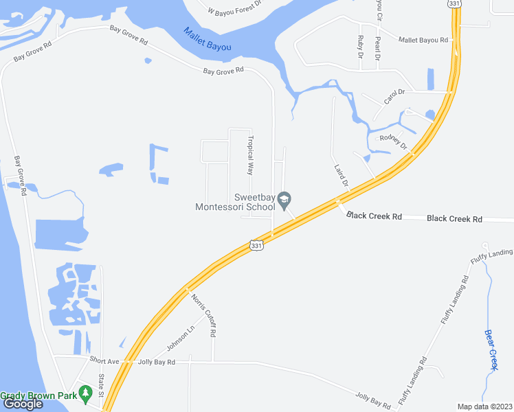 map of restaurants, bars, coffee shops, grocery stores, and more near 44 Tropical Way in Freeport