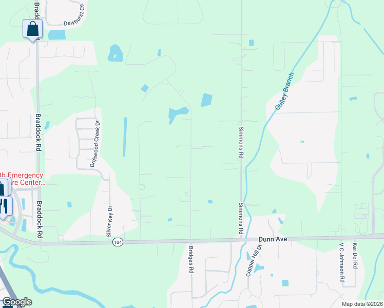 map of restaurants, bars, coffee shops, grocery stores, and more near 11551 Bridges Road in Jacksonville