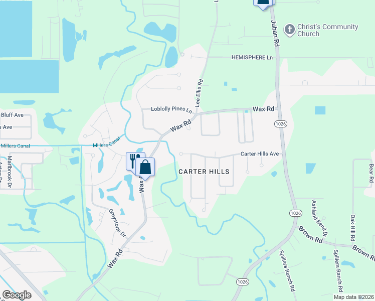 map of restaurants, bars, coffee shops, grocery stores, and more near 10151 Carter Hills Avenue in Denham Springs
