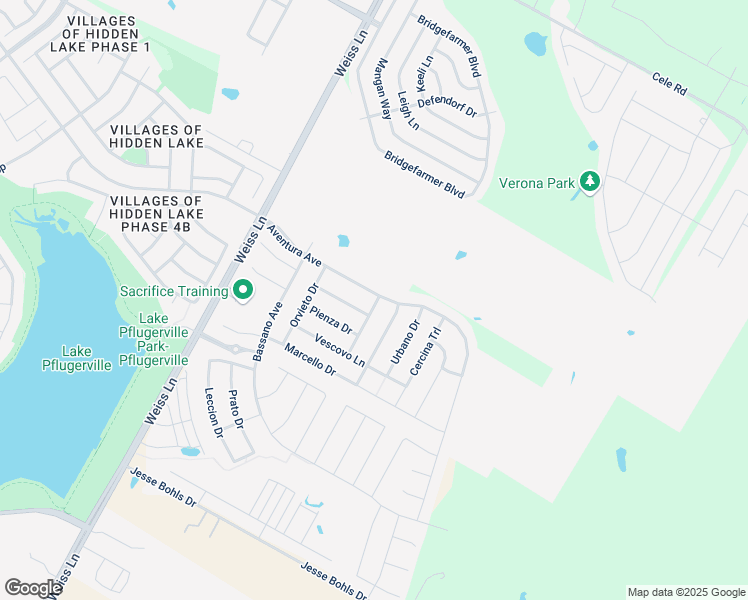 map of restaurants, bars, coffee shops, grocery stores, and more near 16817 Aventura Avenue in Pflugerville