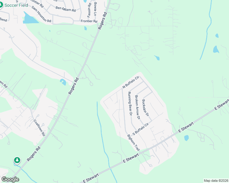 map of restaurants, bars, coffee shops, grocery stores, and more near 5473 North Buffalo Circle in Willis