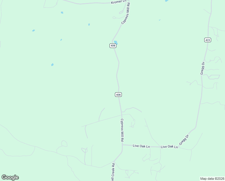 map of restaurants, bars, coffee shops, grocery stores, and more near 2530 County Road 408 in Spicewood