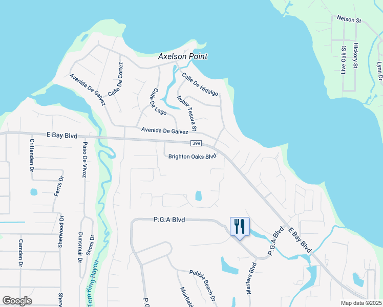 map of restaurants, bars, coffee shops, grocery stores, and more near 7040 Brighton Oaks Boulevard in Navarre