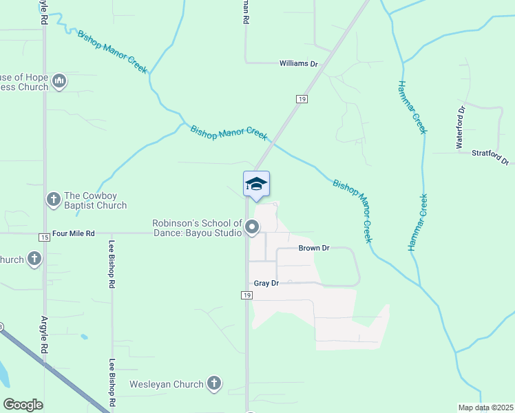 map of restaurants, bars, coffee shops, grocery stores, and more near 8650 4 Mile Road in Irvington