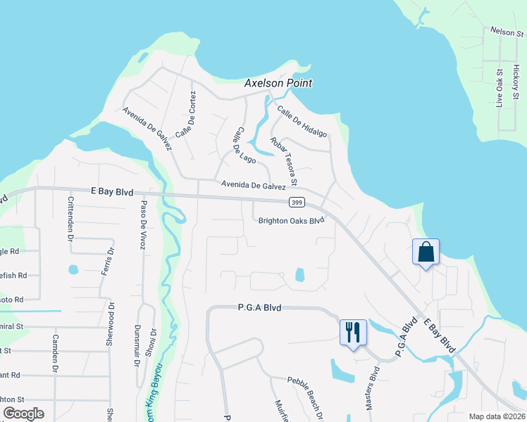 map of restaurants, bars, coffee shops, grocery stores, and more near 7012 Brighton Oaks Boulevard in Navarre