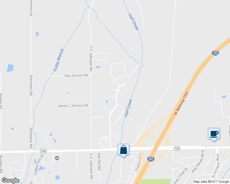 map of restaurants, bars, coffee shops, grocery stores, and more near 5193 Armsgate Court in Jacksonville