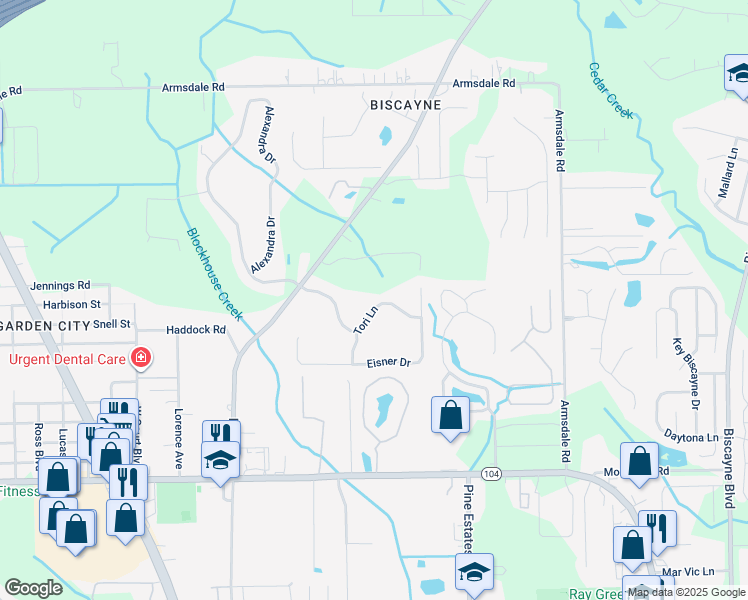 map of restaurants, bars, coffee shops, grocery stores, and more near 11508 Tori Lane in Jacksonville