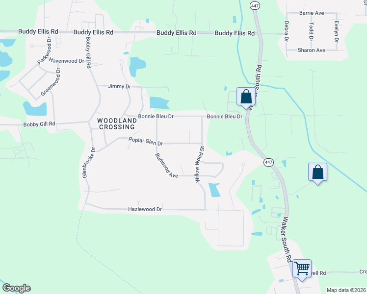 map of restaurants, bars, coffee shops, grocery stores, and more near 26412 Poplar Glen Drive in Denham Springs