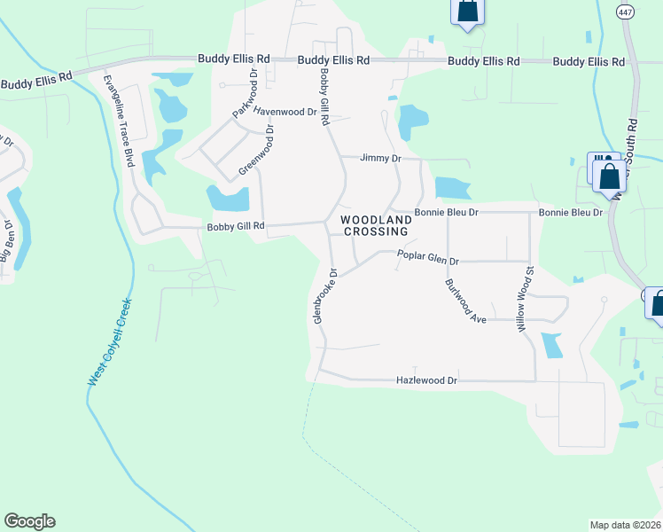map of restaurants, bars, coffee shops, grocery stores, and more near 26167 Glenbrooke Drive in Denham Springs