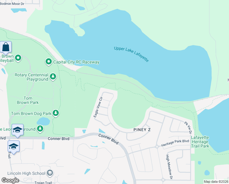map of restaurants, bars, coffee shops, grocery stores, and more near 739 Eagle View Drive in Tallahassee