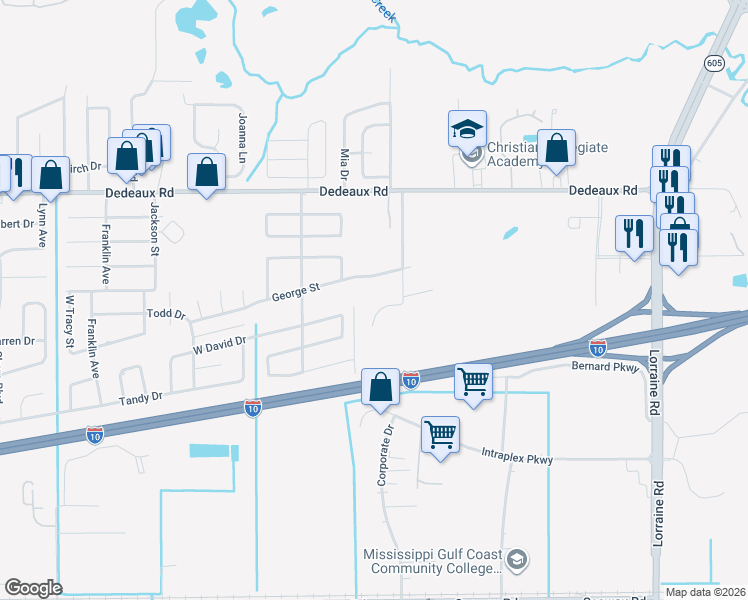 map of restaurants, bars, coffee shops, grocery stores, and more near 12068 Turnberry Cove in Gulfport