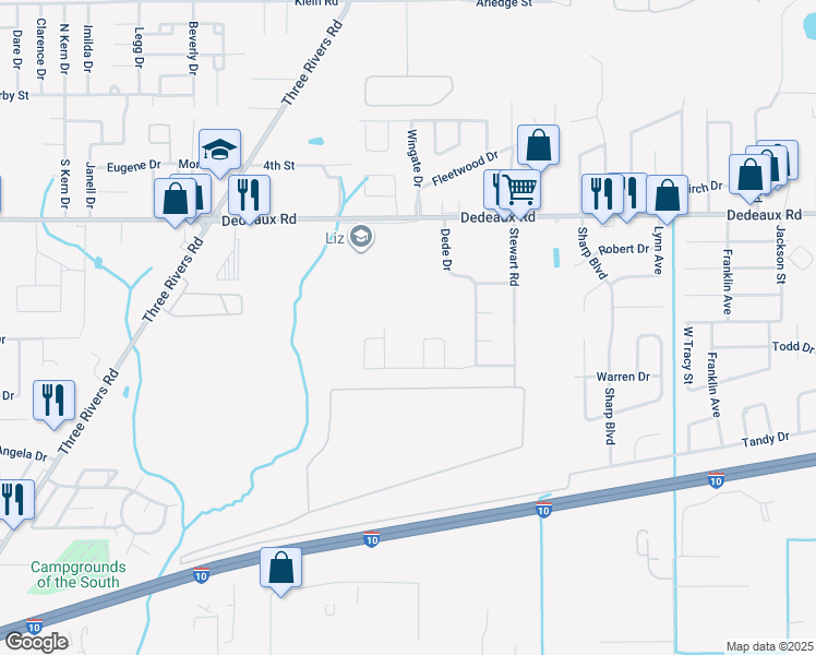 map of restaurants, bars, coffee shops, grocery stores, and more near 11158 Vixen Loop in Gulfport