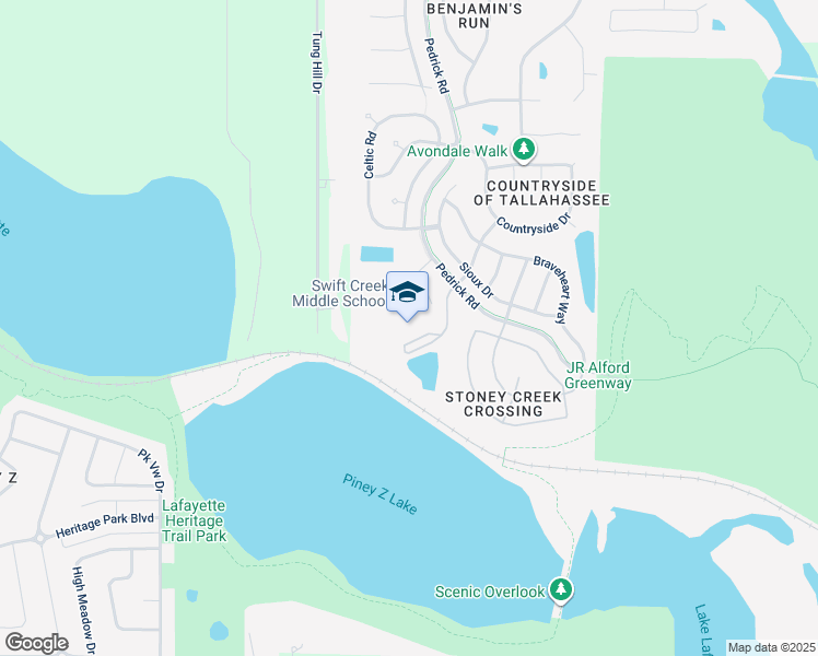 map of restaurants, bars, coffee shops, grocery stores, and more near 2100 Pedrick Road in Tallahassee