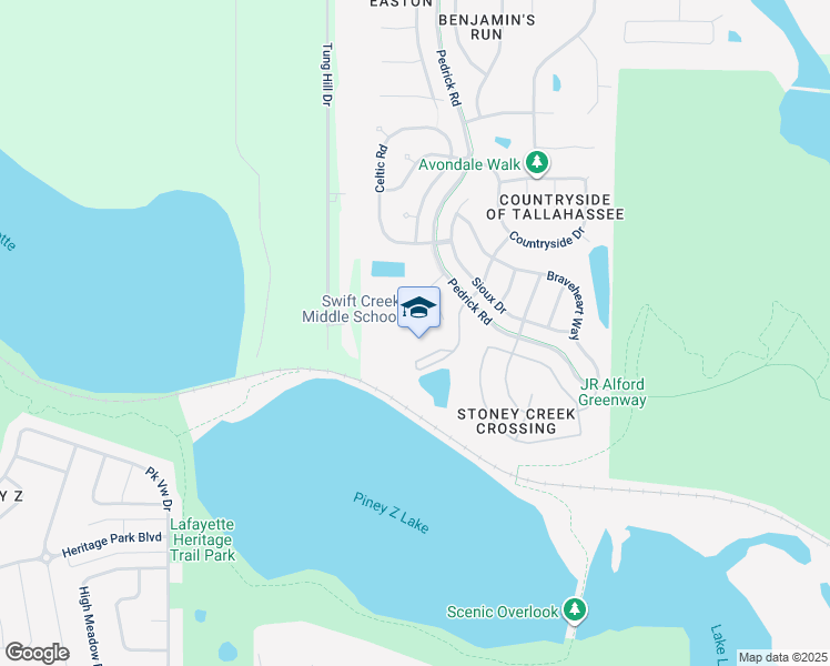 map of restaurants, bars, coffee shops, grocery stores, and more near 2100 Pedrick Road in Tallahassee