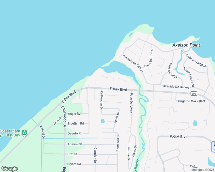 map of restaurants, bars, coffee shops, grocery stores, and more near 6868 East Bay Boulevard in Navarre