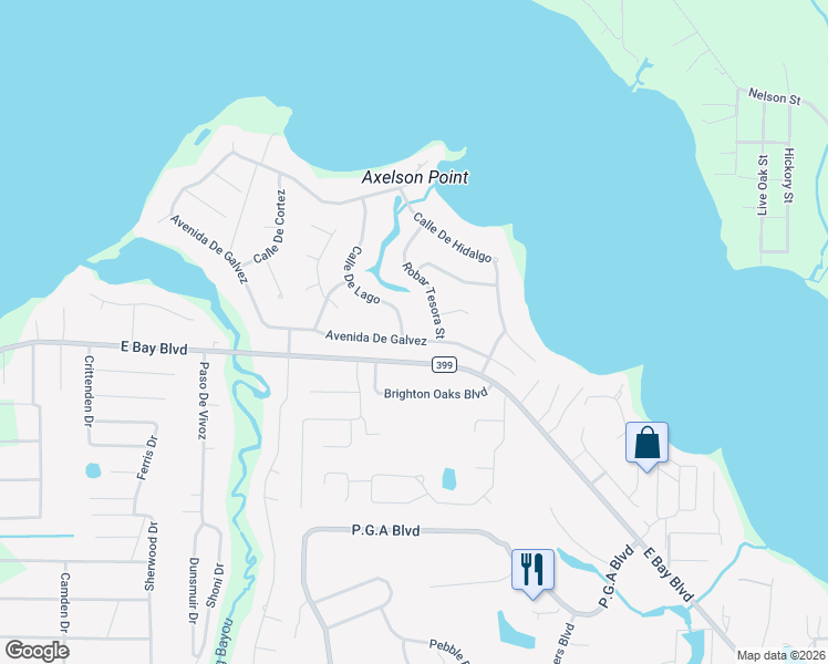 map of restaurants, bars, coffee shops, grocery stores, and more near 6503 Calle De Lago in Navarre