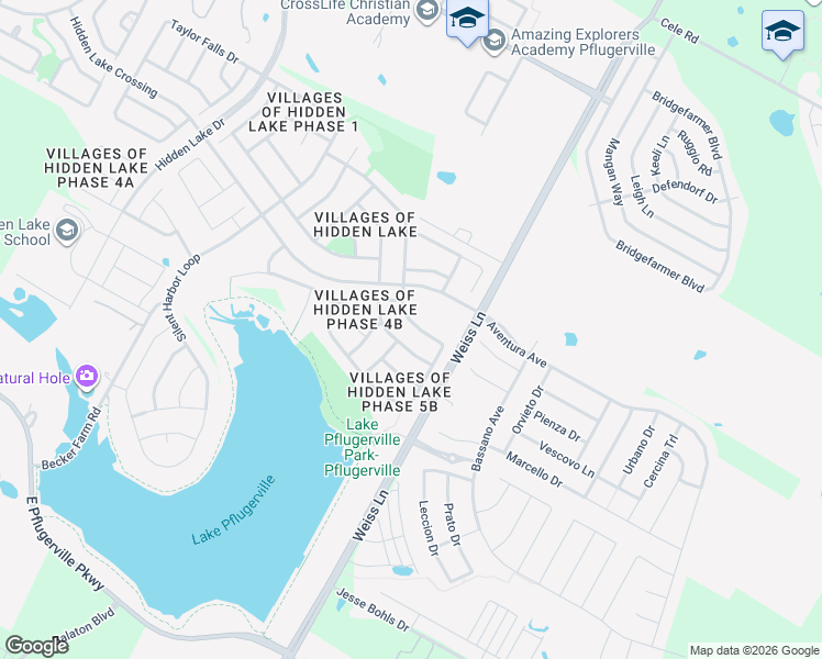 map of restaurants, bars, coffee shops, grocery stores, and more near 4613 Rolling Water Drive in Pflugerville