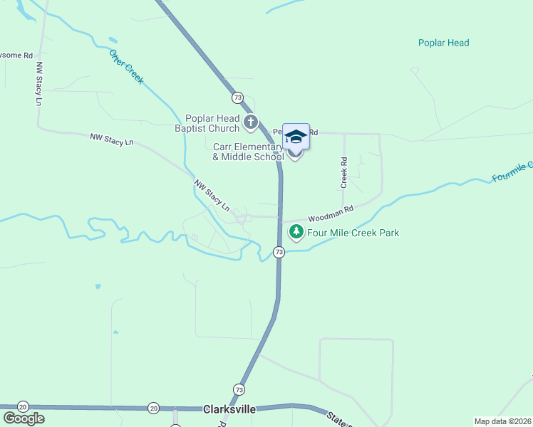 map of restaurants, bars, coffee shops, grocery stores, and more near 18804 SR 73 North in Blountstown