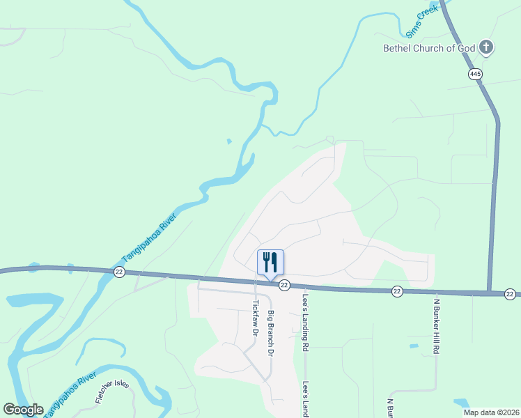 map of restaurants, bars, coffee shops, grocery stores, and more near 40151 Cypress View Road in Ponchatoula