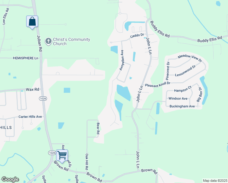 map of restaurants, bars, coffee shops, grocery stores, and more near 26318 Avoyelles Avenue in Denham Springs