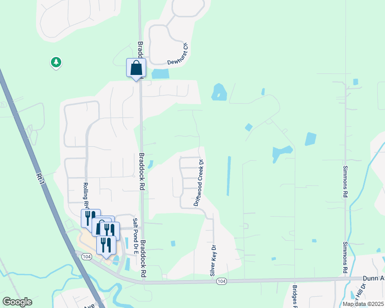 map of restaurants, bars, coffee shops, grocery stores, and more near 11582 Riverstone Way in Jacksonville