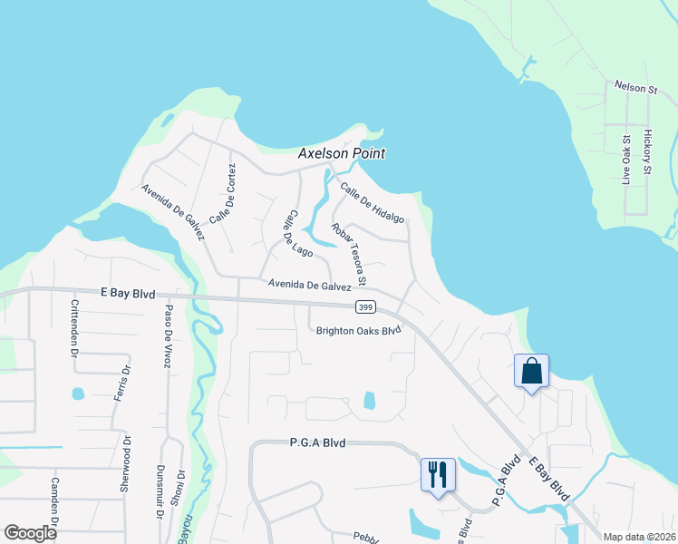 map of restaurants, bars, coffee shops, grocery stores, and more near 6503 Calle De Lago in Navarre