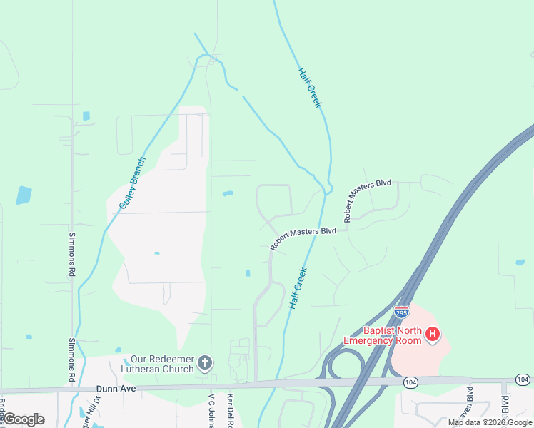 map of restaurants, bars, coffee shops, grocery stores, and more near 11424 Johnson Creek Circle in Jacksonville