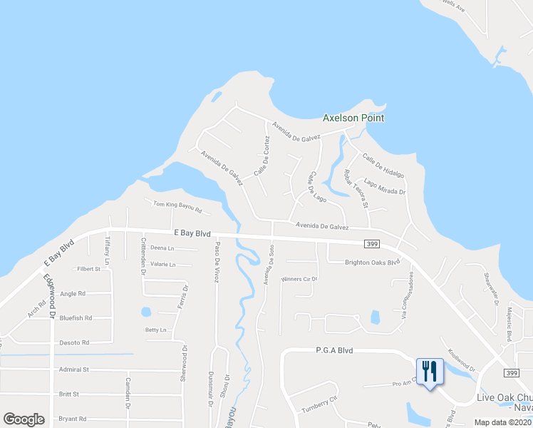 map of restaurants, bars, coffee shops, grocery stores, and more near 6770 Avenida De Galvez in Navarre