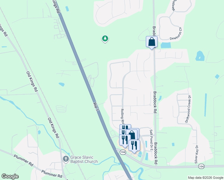 map of restaurants, bars, coffee shops, grocery stores, and more near 11694 Deep Springs Drive North in Jacksonville