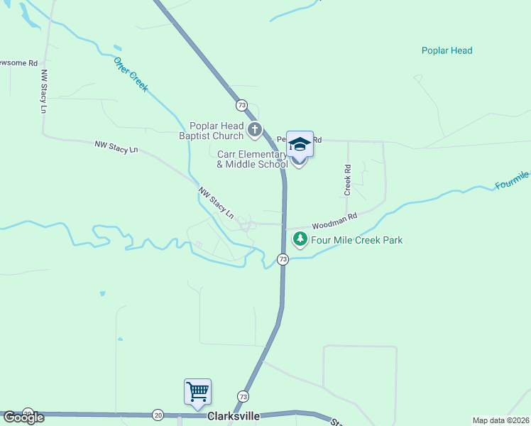 map of restaurants, bars, coffee shops, grocery stores, and more near 18804 SR 73 North in Blountstown