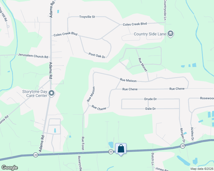 map of restaurants, bars, coffee shops, grocery stores, and more near 41161 Rue Chene in Ponchatoula