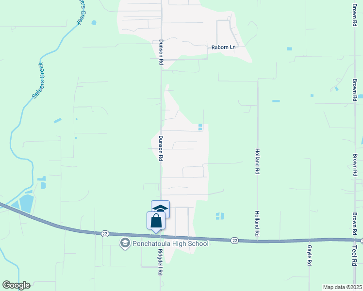 map of restaurants, bars, coffee shops, grocery stores, and more near 40210 Dunson Road in Ponchatoula