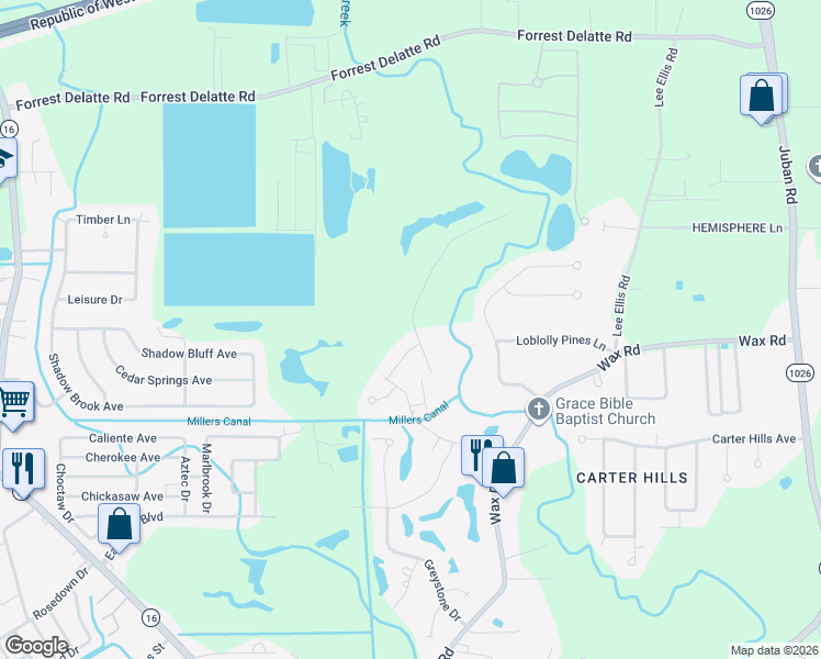 map of restaurants, bars, coffee shops, grocery stores, and more near 9585 Prairie Dunes Court in Denham Springs