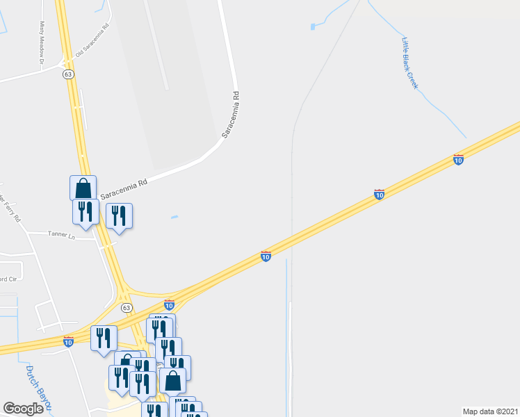 map of restaurants, bars, coffee shops, grocery stores, and more near 903 Jackson Avenue in Pascagoula