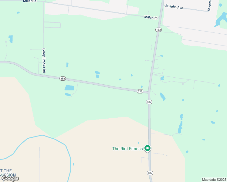 map of restaurants, bars, coffee shops, grocery stores, and more near 4901-5197 Louisiana 358 in Opelousas