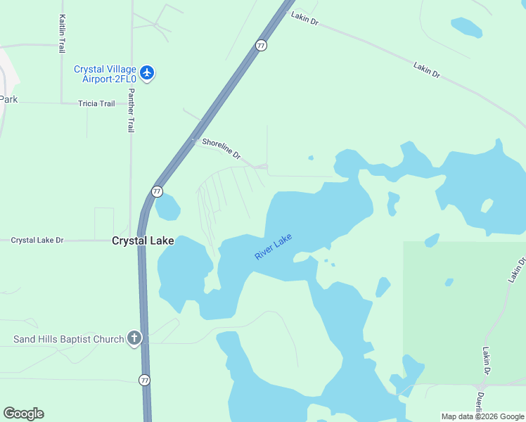 map of restaurants, bars, coffee shops, grocery stores, and more near 2940 Shoreline Drive in Chipley
