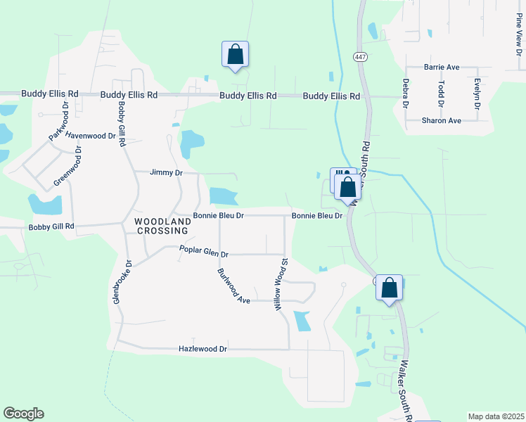 map of restaurants, bars, coffee shops, grocery stores, and more near 12877 Bonnie Bleu Drive in Denham Springs