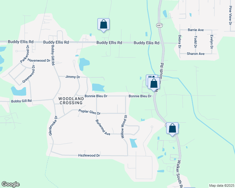 map of restaurants, bars, coffee shops, grocery stores, and more near 12877 Bonnie Bleu Drive in Denham Springs