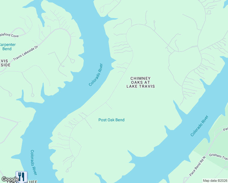 map of restaurants, bars, coffee shops, grocery stores, and more near 24801 Colorado Canyon Drive in Marble Falls