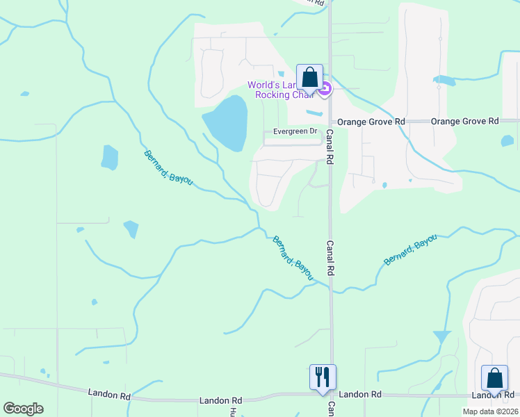 map of restaurants, bars, coffee shops, grocery stores, and more near 11190 River Bend Dr in Gulfport
