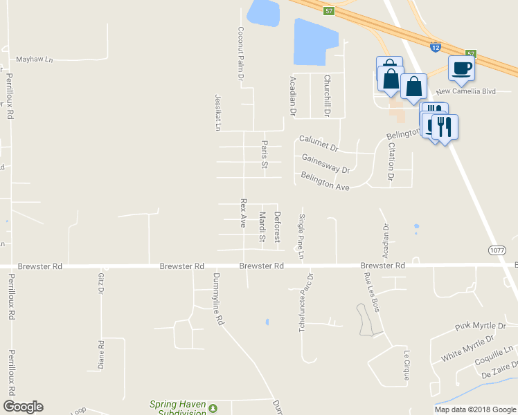 map of restaurants, bars, coffee shops, grocery stores, and more near 126 Madison Avenue in Madisonville