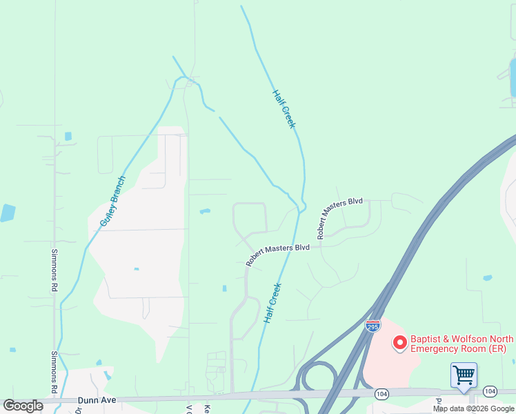 map of restaurants, bars, coffee shops, grocery stores, and more near 11519 Johnson Creek Circle in Jacksonville