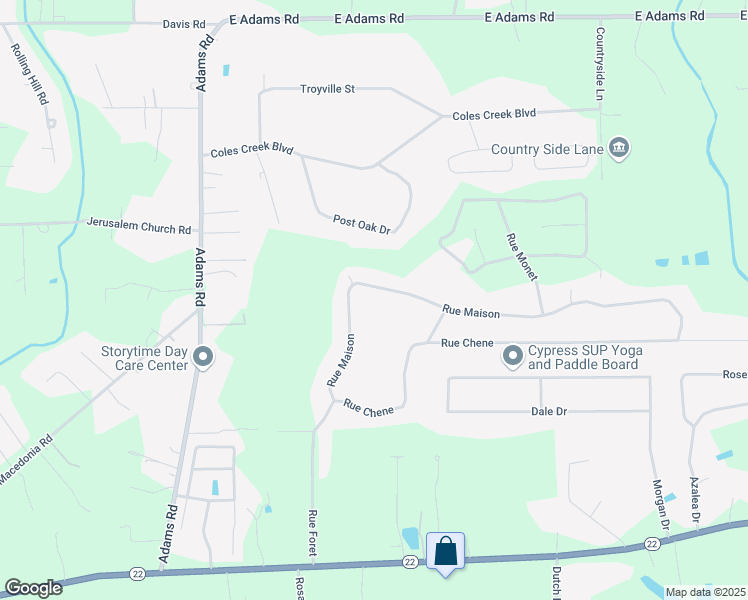 map of restaurants, bars, coffee shops, grocery stores, and more near 41174 Rue Maison in Ponchatoula