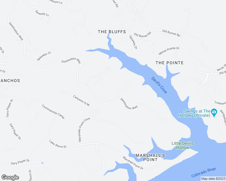 map of restaurants, bars, coffee shops, grocery stores, and more near 18604 Expedition trail in Jonestown