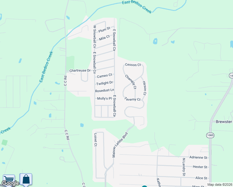 map of restaurants, bars, coffee shops, grocery stores, and more near 41797 Snowball Circle in Ponchatoula