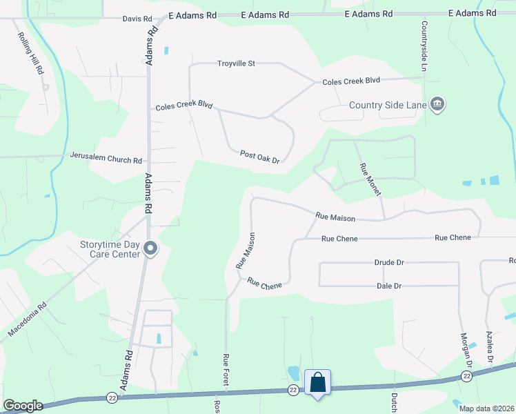 map of restaurants, bars, coffee shops, grocery stores, and more near 41174 Rue Maison in Ponchatoula