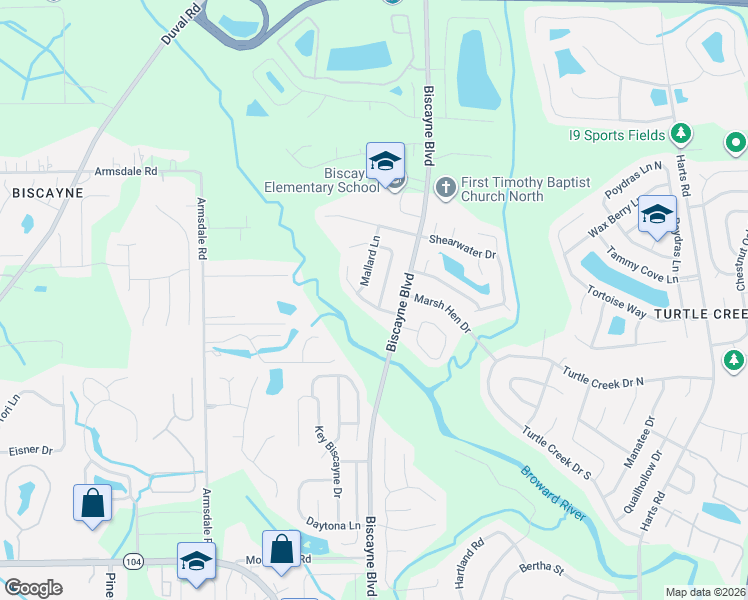 map of restaurants, bars, coffee shops, grocery stores, and more near 1431 Raven Drive South in Jacksonville