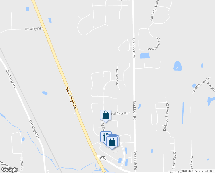 map of restaurants, bars, coffee shops, grocery stores, and more near 11770 Rolling River Boulevard in Jacksonville