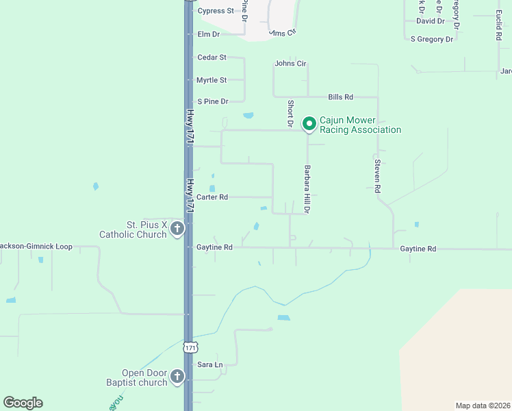 map of restaurants, bars, coffee shops, grocery stores, and more near 300-316 Barbara Hill Drive in Ragley